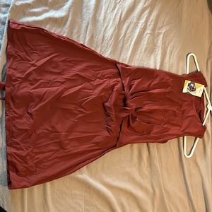 “In my feels every day” 2 piece activity dress size M color auburn red